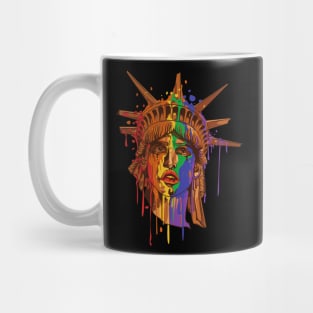 Liberty Rainbow Celebrating LGBTQ Support and Equality Mug